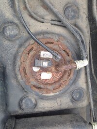 rusty fuel pump lock ring removal